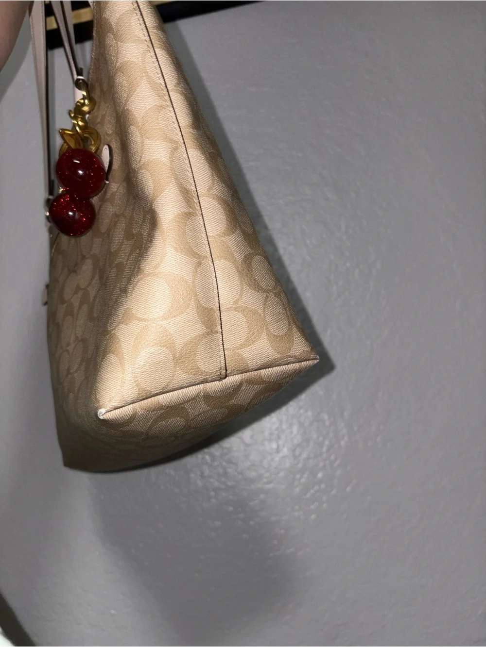 COACH Signature Canvas Tote and Wallet Set in Khaki/Chalk
